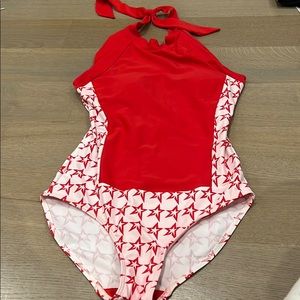 Star one piece swimsuit with back cutout